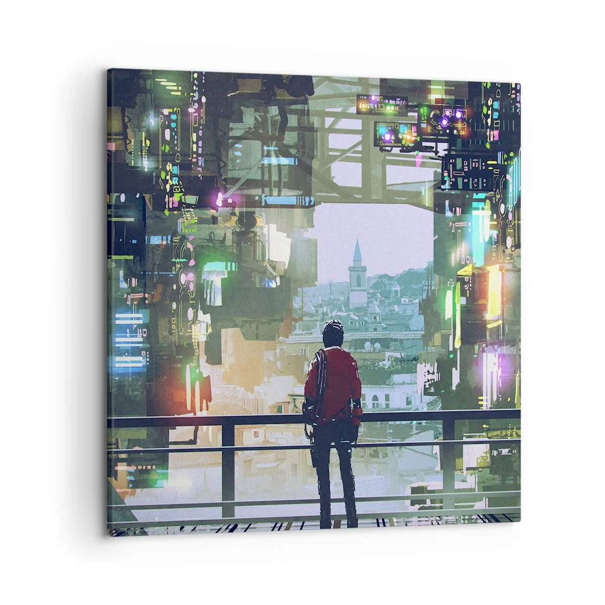 Quadro su tela - Stampe su Tela - Due mondi - 50x50 cm