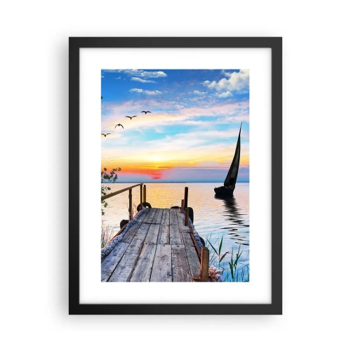 Poster in cornice nera - Buona sera - 30x40 cm