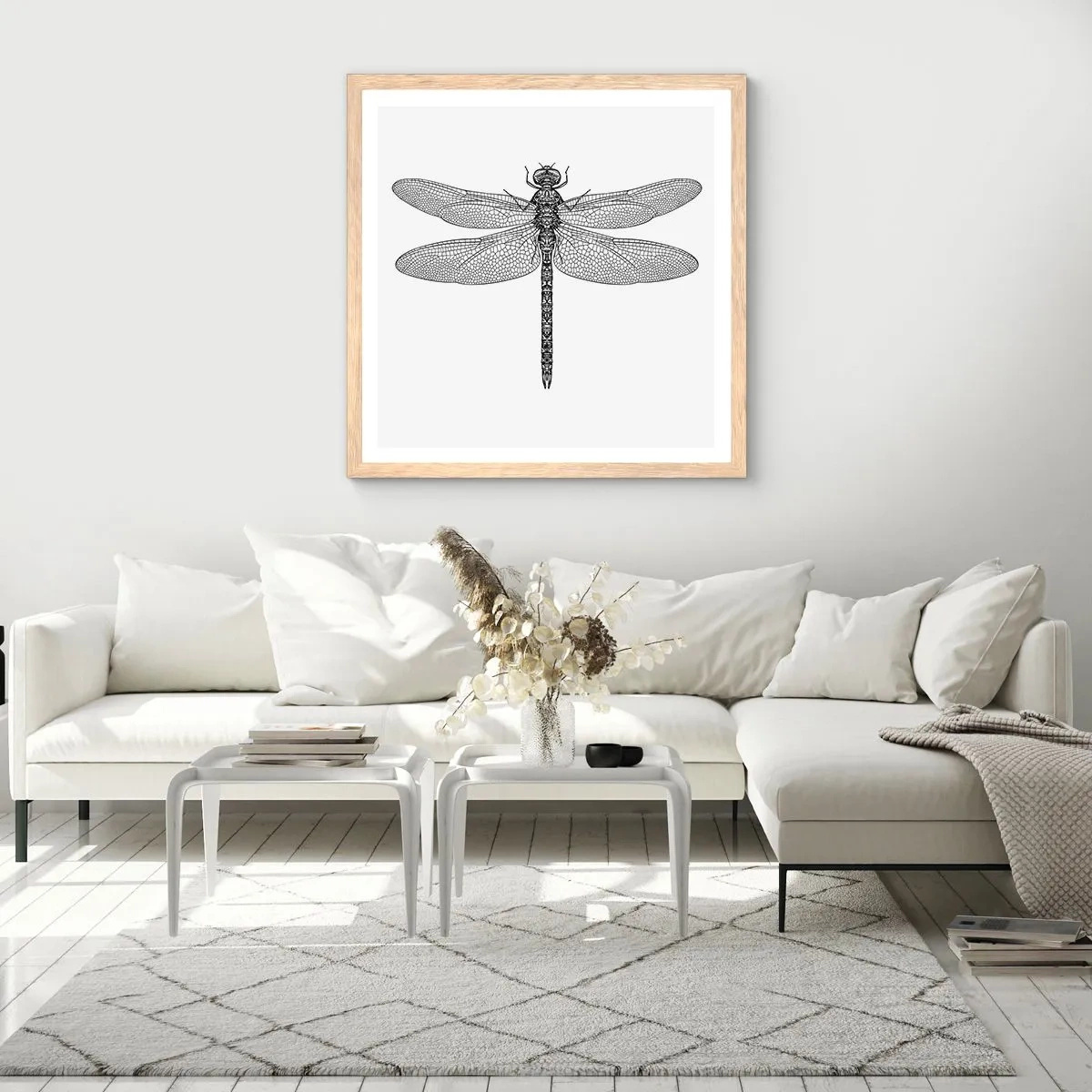 Poster in cornice rovere chiaro - La precisione della natura - 60x60 cm