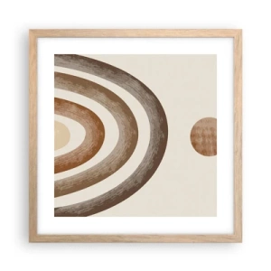Poster in cornice rovere chiaro - In una galassia lontana - 40x40 cm