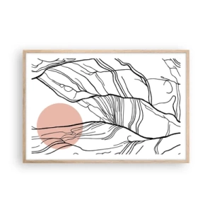 Poster in cornice rovere chiaro - Nella rete dei rami - 91x61 cm