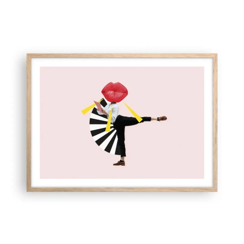 Poster in cornice rovere chiaro - Pop-art surrealistica - 70x50 cm
