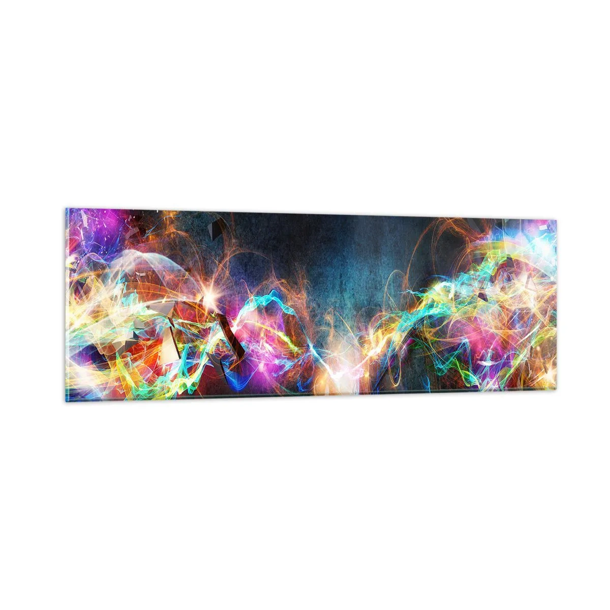 Quadro su vetro - Con gioia contro l'oscurità - 90x30 cm