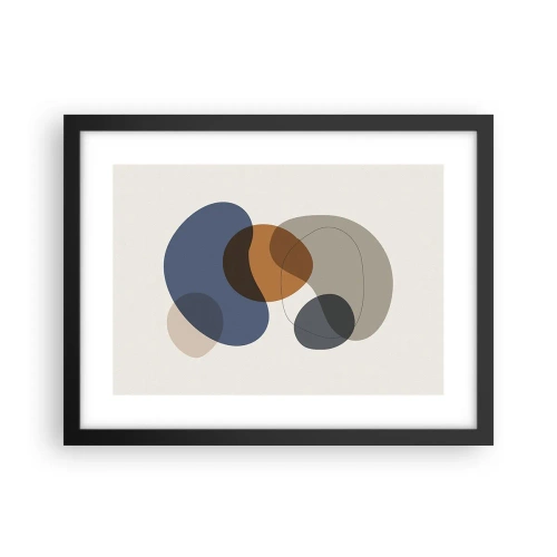 Poster in cornice nera - Gocce di colore - 40x30 cm