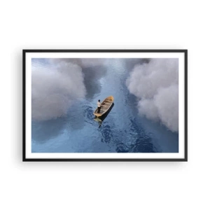 Poster in cornice nera - Vita - viaggio - incertezza  - 91x61 cm