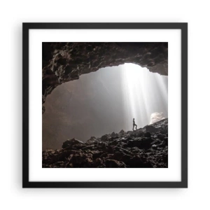 Poster in cornice nera - Grotta luminosa - 40x40 cm