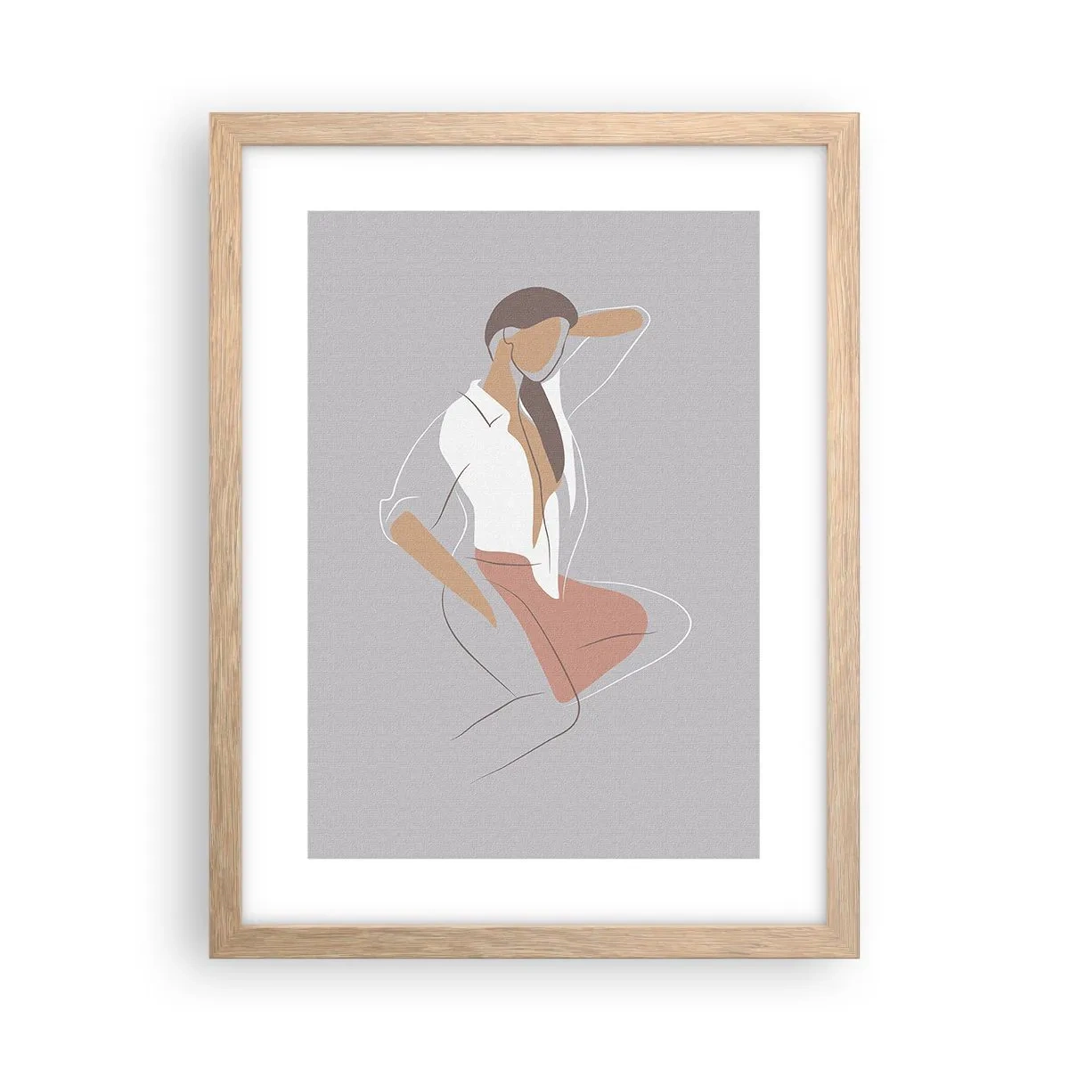 Poster in cornice rovere chiaro - Profilo di bellezza - 30x40 cm