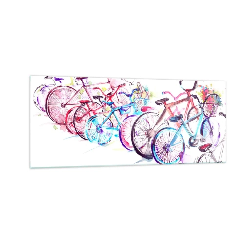 Quadro su vetro - La riunione del club Antimoto - 100x40 cm