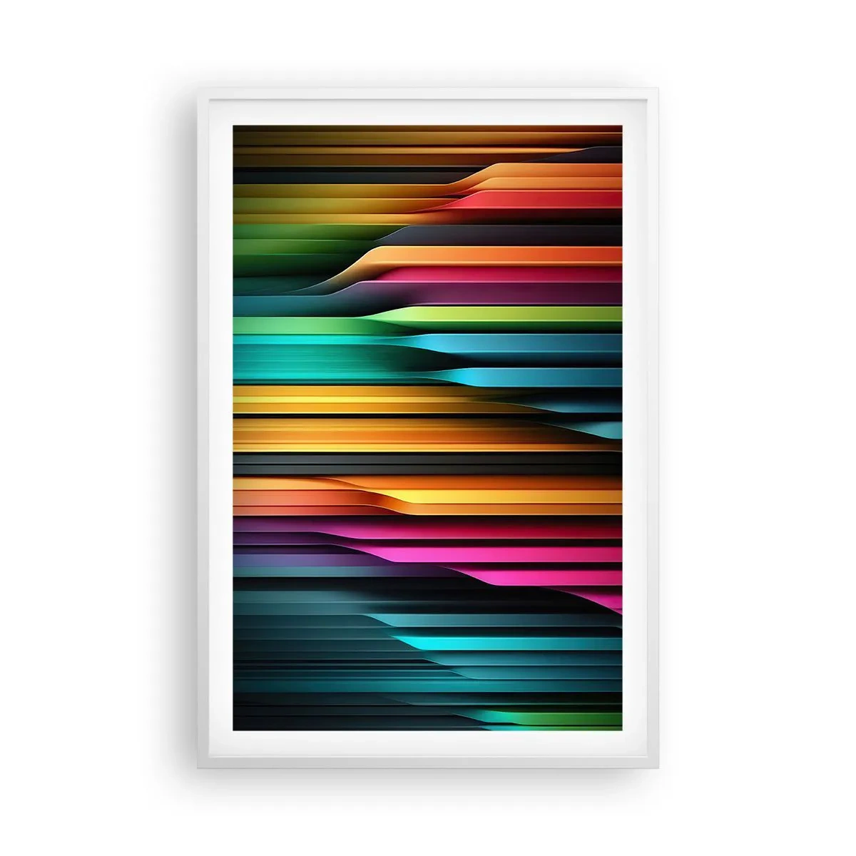 Poster in cornice bianca - Organi di luce - 61x91 cm