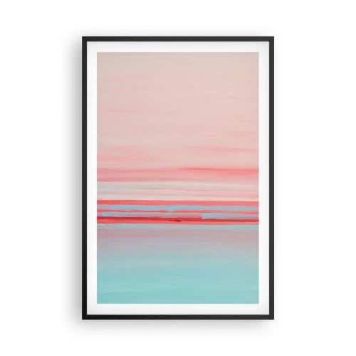 Poster in cornice nera - Astrazione all'alba - 61x91 cm