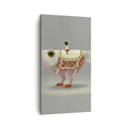 Quadro su tela - Stampe su Tela - Il cavaliere del pesce - 45x80 cm