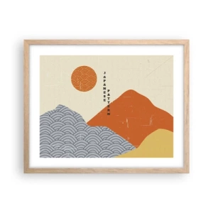 Poster in cornice rovere chiaro - Spirito giapponese - 50x40 cm