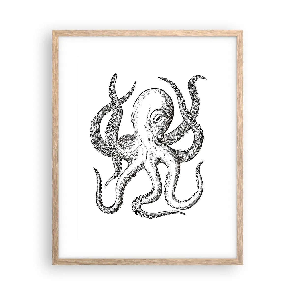 Poster in cornice rovere chiaro - Ballando con le onde - 40x50 cm