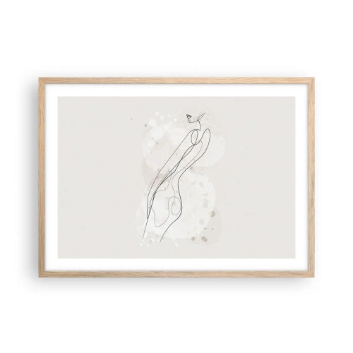 Poster in cornice rovere chiaro - Errando con lo sguardo - 70x50 cm