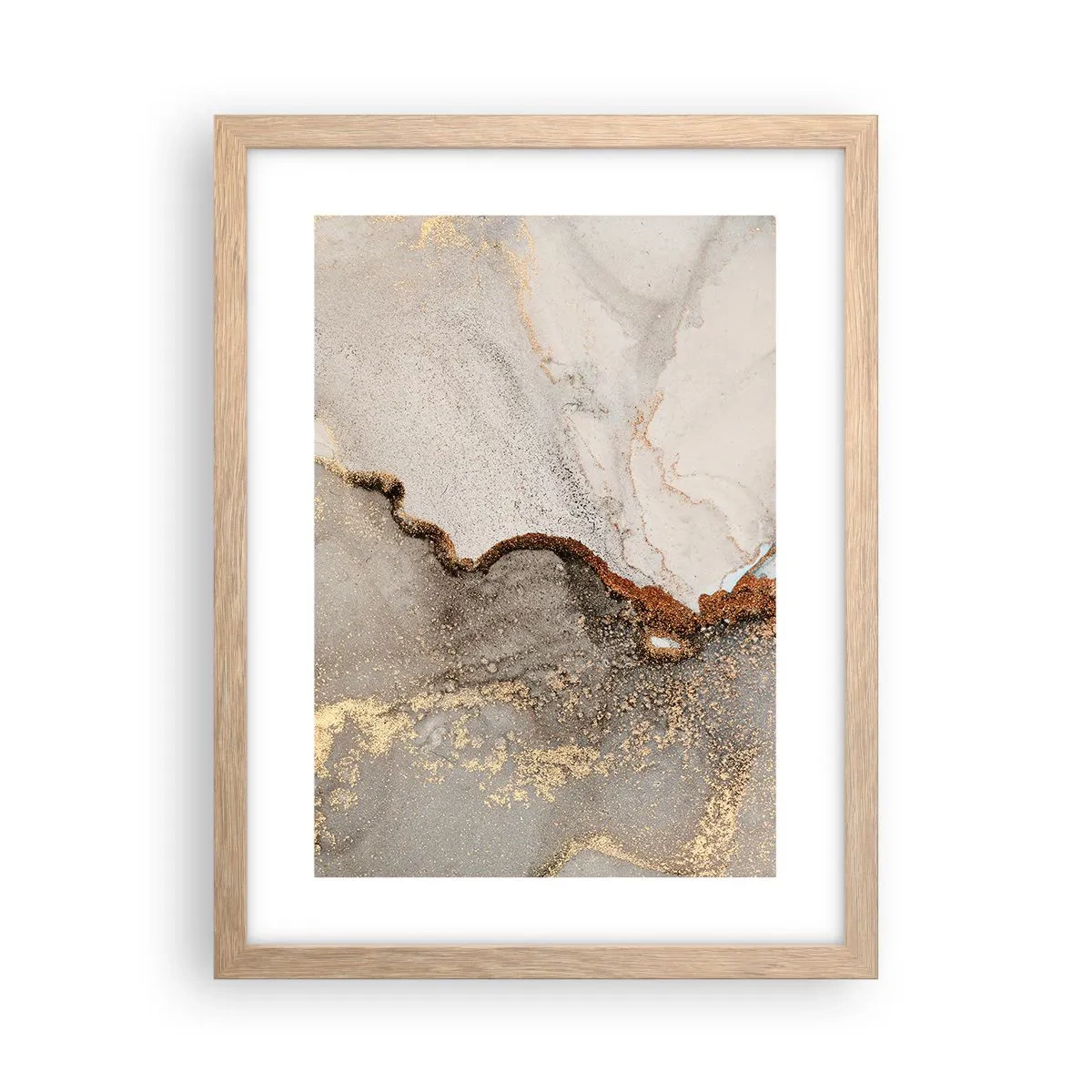 Poster in cornice rovere chiaro - Ai confini del colore - 30x40 cm