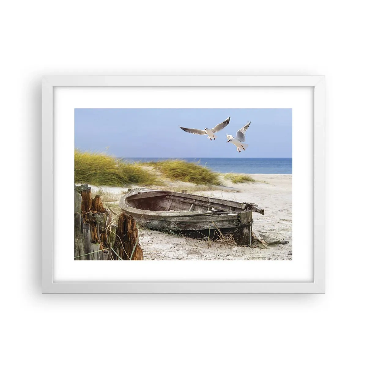 Poster in cornice bianca - Bagnate dal vento - 40x30 cm