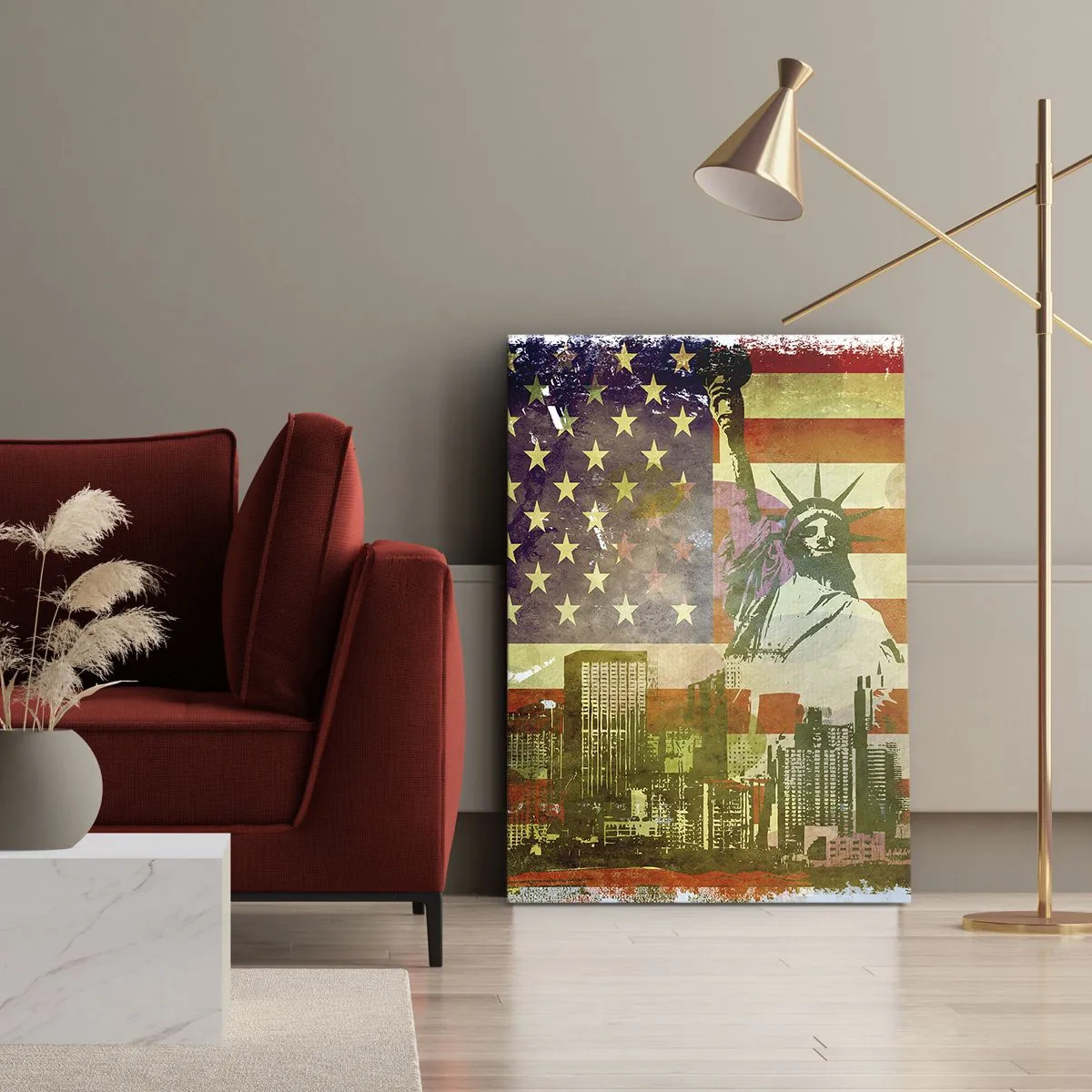 Quadro su tela - Stampe su Tela - Viva l'America! - 55x100 cm