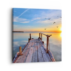 Quadro su tela - Stampe su Tela - Camminando verso il sole - 30x30 cm