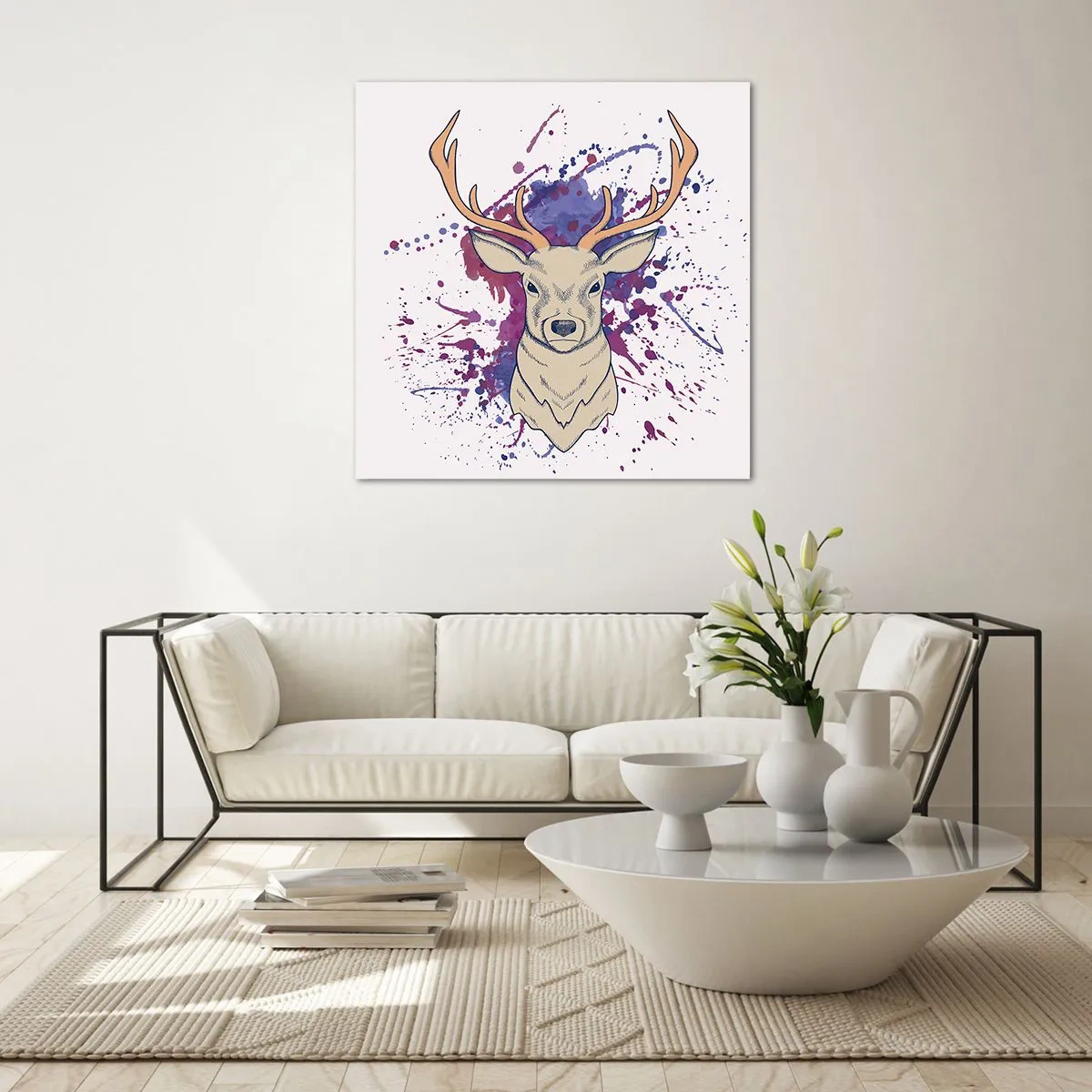 Quadro su vetro - Coraggio ed equilibrio - 50x50 cm