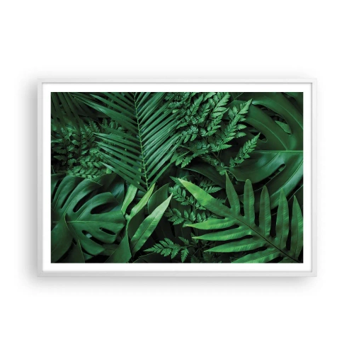 Poster in cornice bianca - Avvolti nel verde - 100x70 cm