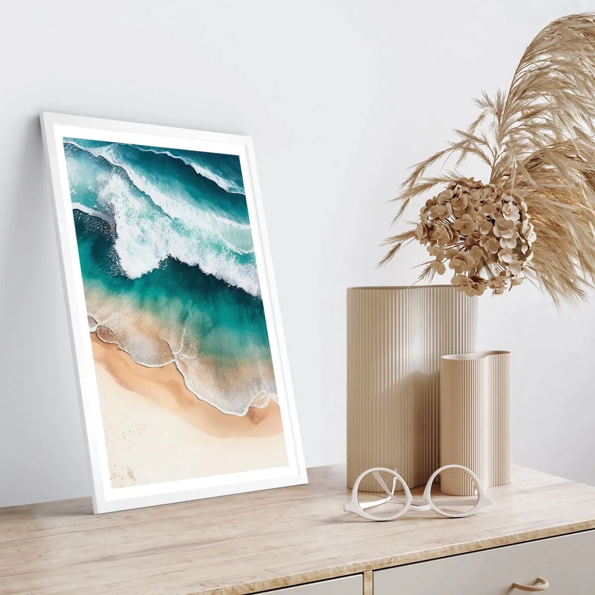 Poster in cornice bianca - L'eterno incontro - 61x91 cm