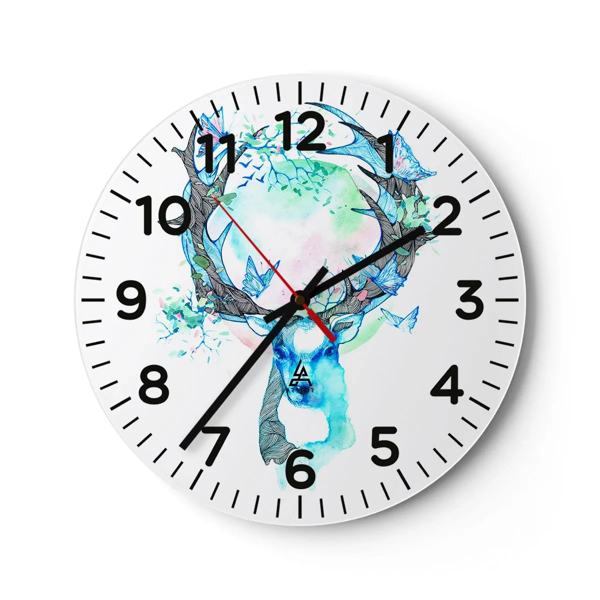 Orologio da parete - Orologio in Vetro - La forza e la delicatezza della natura - 40x40 cm
