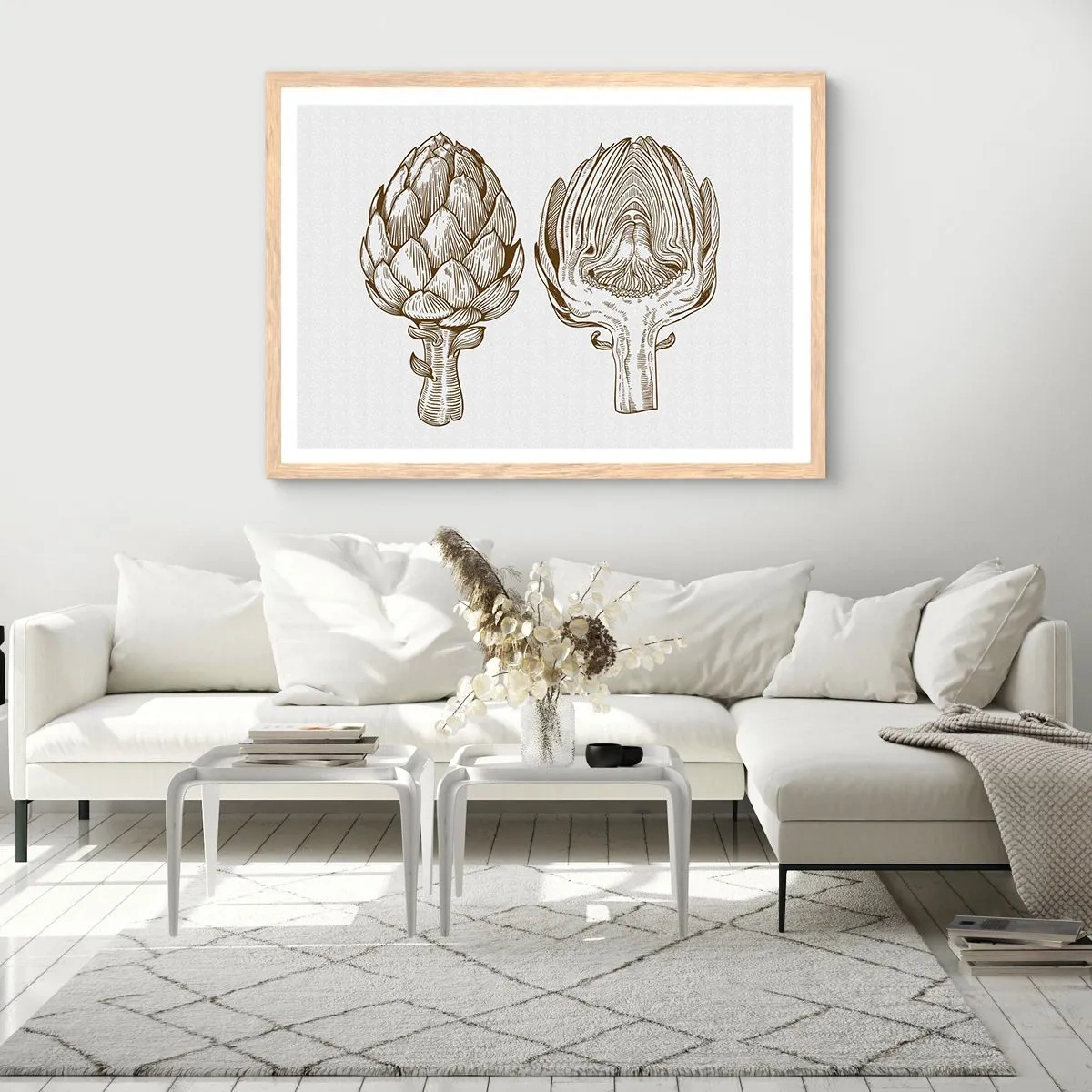 Poster in cornice rovere chiaro - Lezione di anatomia - 70x50 cm