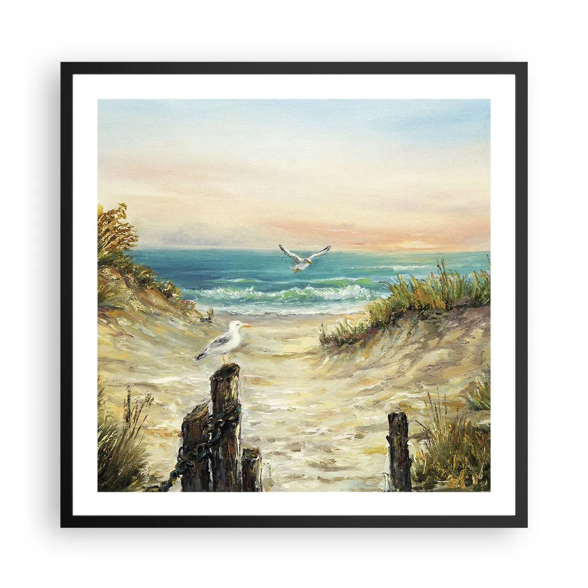 Poster in cornice nera - Silenzio senza vento - 60x60 cm