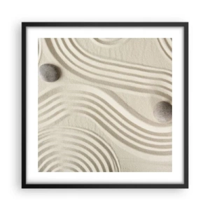 Poster in cornice nera - Il tocco del calore - 50x50 cm