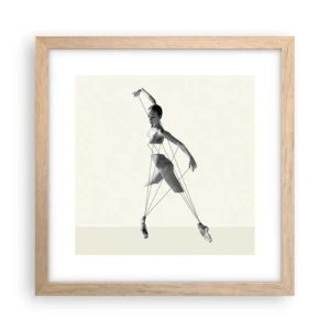 Poster in cornice rovere chiaro - Nel teatro del mondo - 30x30 cm