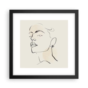 Poster in cornice nera - Sguardo fiero - 30x30 cm