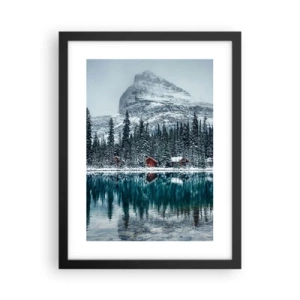 Poster in cornice nera - Rifugio canadese - 30x40 cm