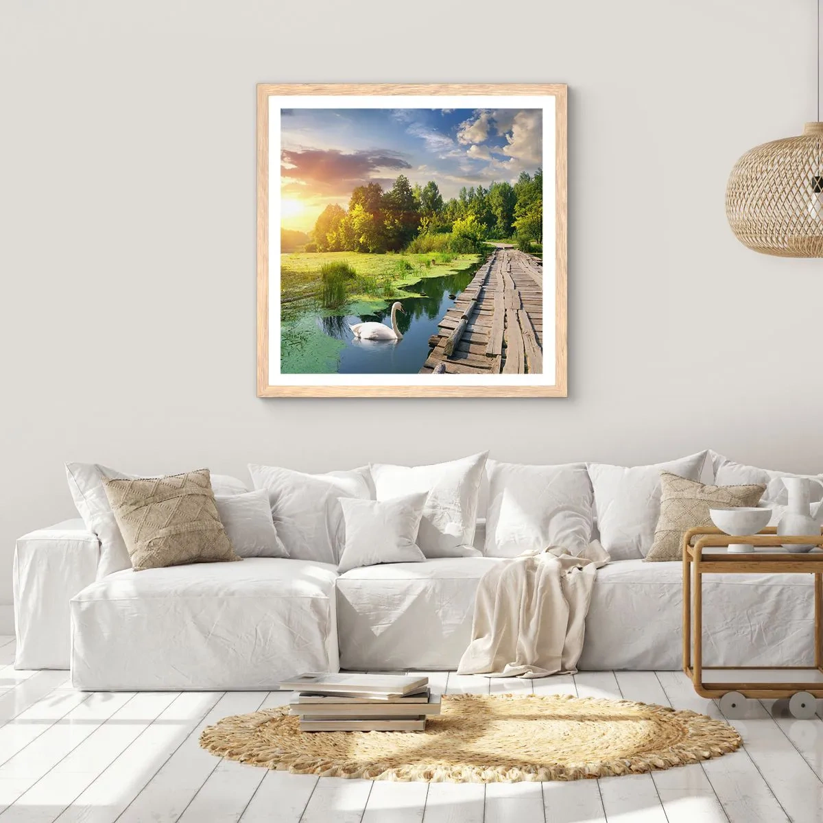 Poster in cornice rovere chiaro - Estate, estate ovunque - 40x40 cm