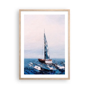 Poster in cornice rovere chiaro - Fratellanza nel vento - 50x70 cm