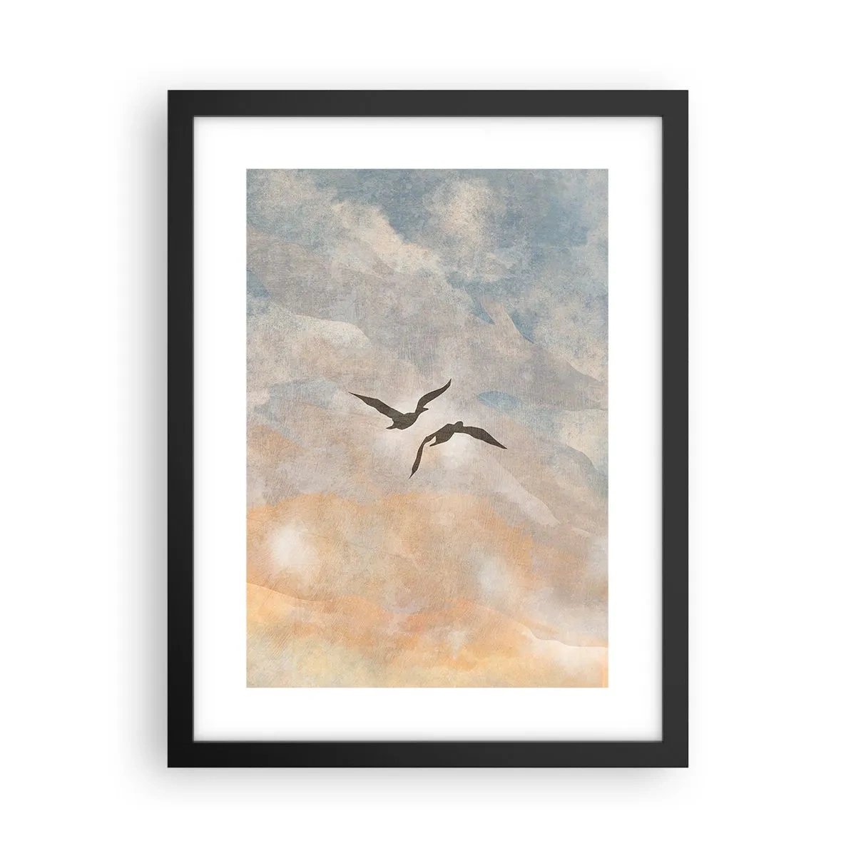 Poster in cornice nera - Danza nel cielo - 30x40 cm