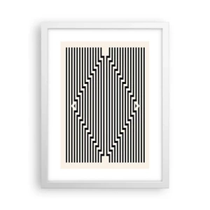Poster in cornice bianca - Illusione geometrica - 30x40 cm