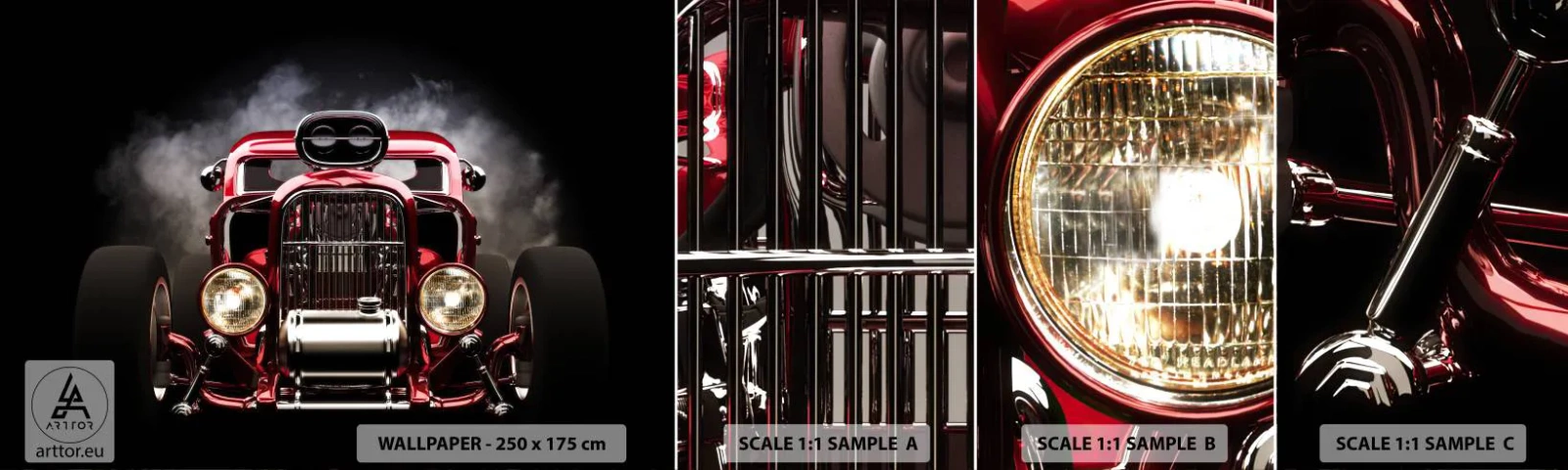 Campione di Fotomurale Adesivo Deluxe Sticker - Fast and furiously beautiful - Settore automobilistico, Auto, Sport - 100x30 cm