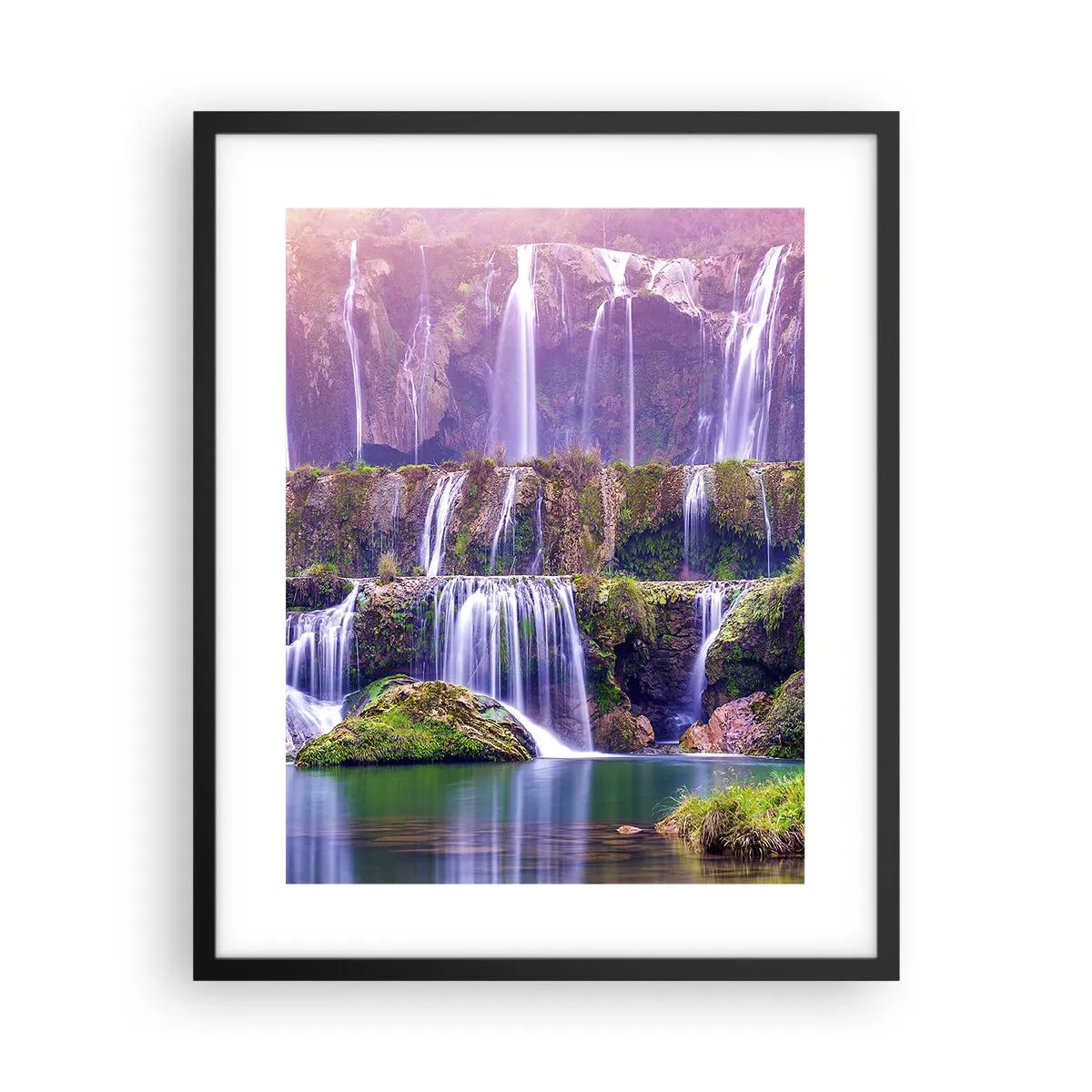 Poster in cornice nera - La scala verso il cielo - 40x50 cm