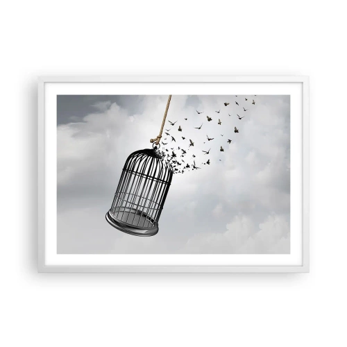 Poster in cornice bianca - Fede... Speranza... Libertà! - 70x50 cm