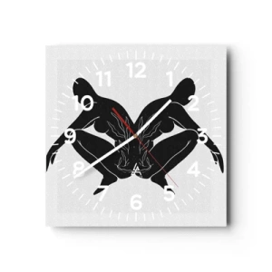 Orologio da parete - Orologio in Vetro - Anima comune - 40x40 cm
