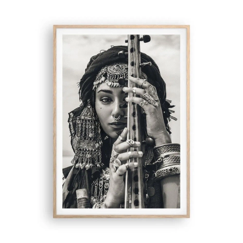 Poster in cornice rovere chiaro - La musica dell'oriente - 70x100 cm