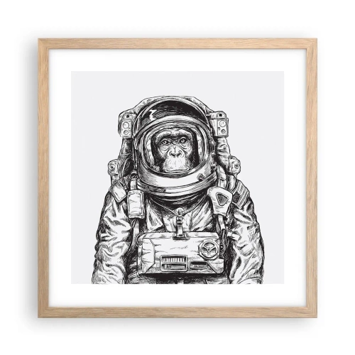 Poster in cornice rovere chiaro - Evoluzione alternativa - 40x40 cm