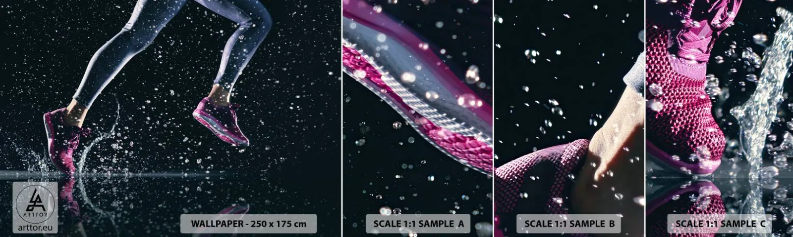 Campione Di Fotomurale Standard Eco - Quanta forza nelle gambe - Sport, Jogging, Corsa - 100x30 cm