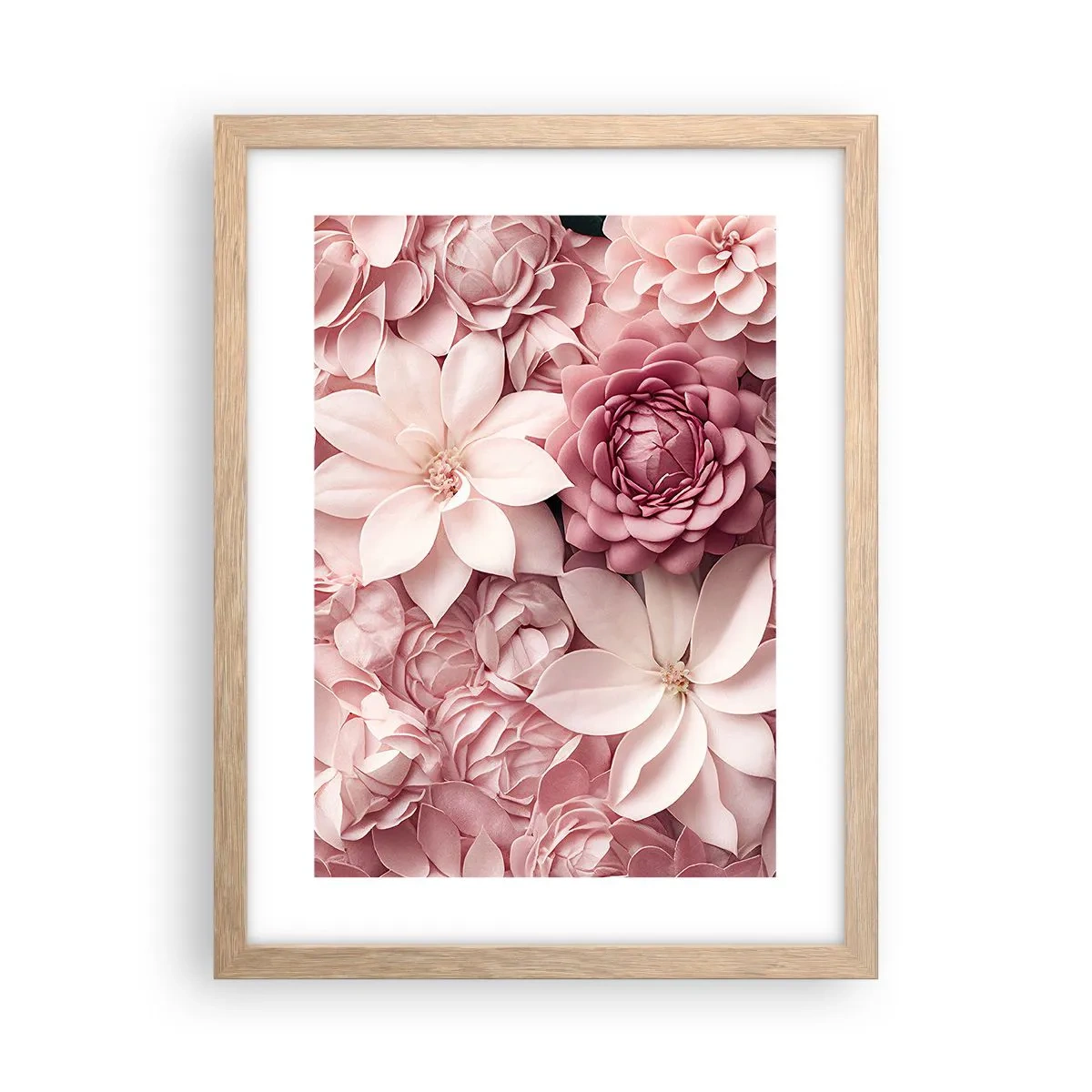 Poster in cornice rovere chiaro - Nei petali di rosa - 30x40 cm