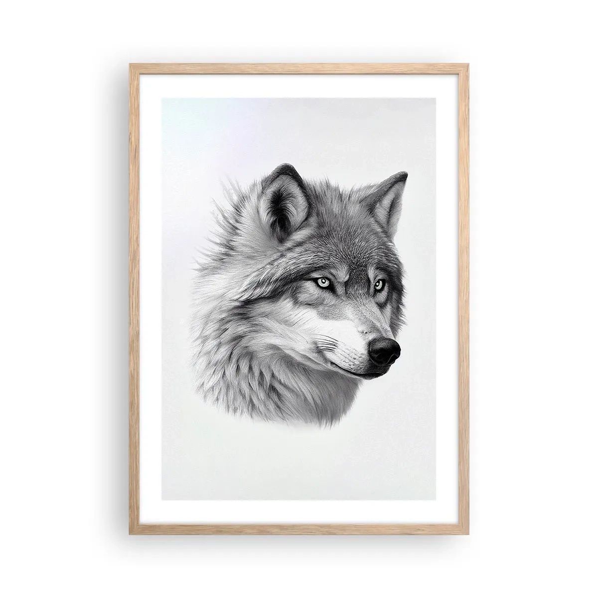 Poster in cornice rovere chiaro - Alfa, senza dubbio - 50x70 cm