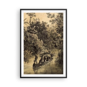 Poster in cornice nera - Viaggio alla fonte - 61x91 cm
