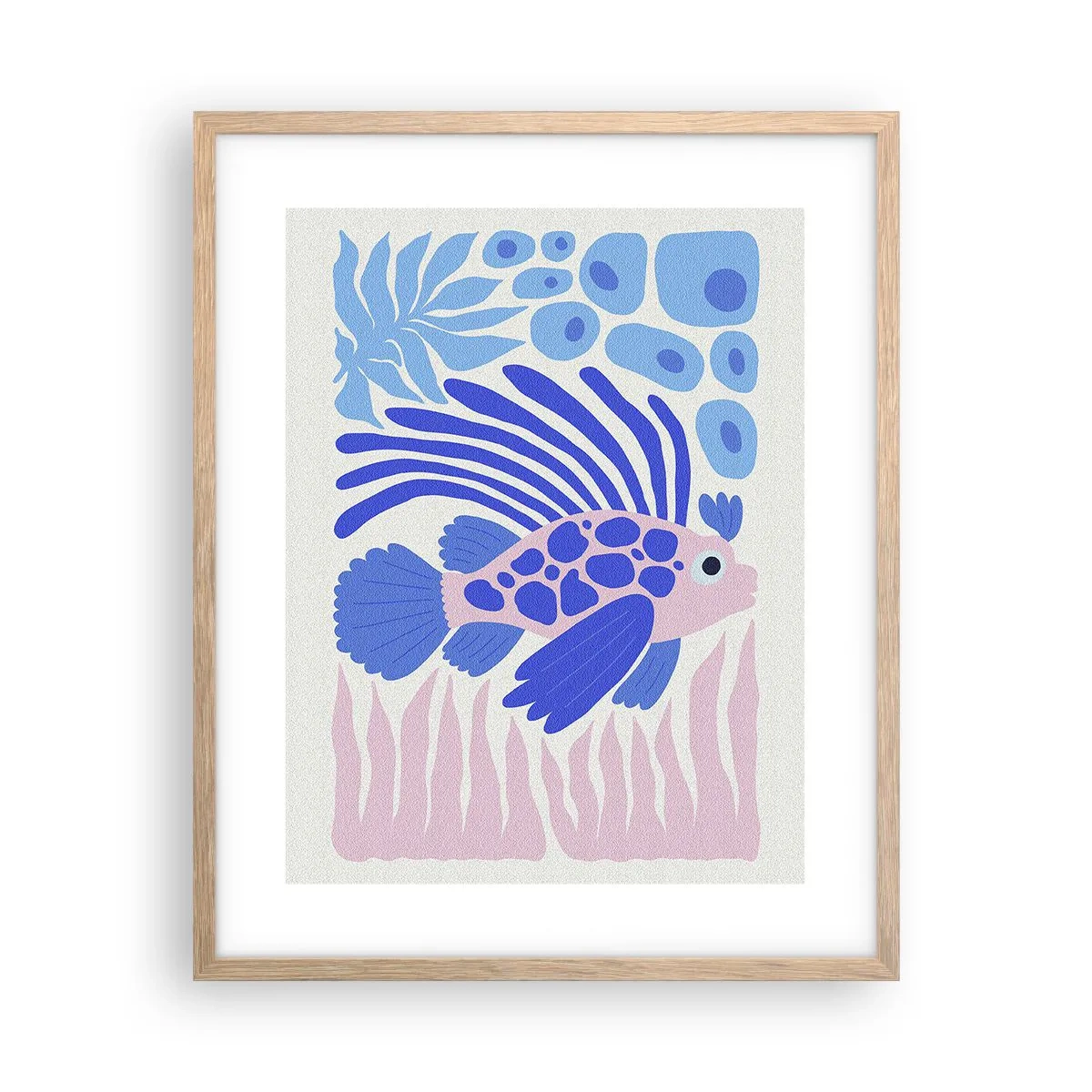 Poster in cornice rovere chiaro - Nel suo elemento - 40x50 cm