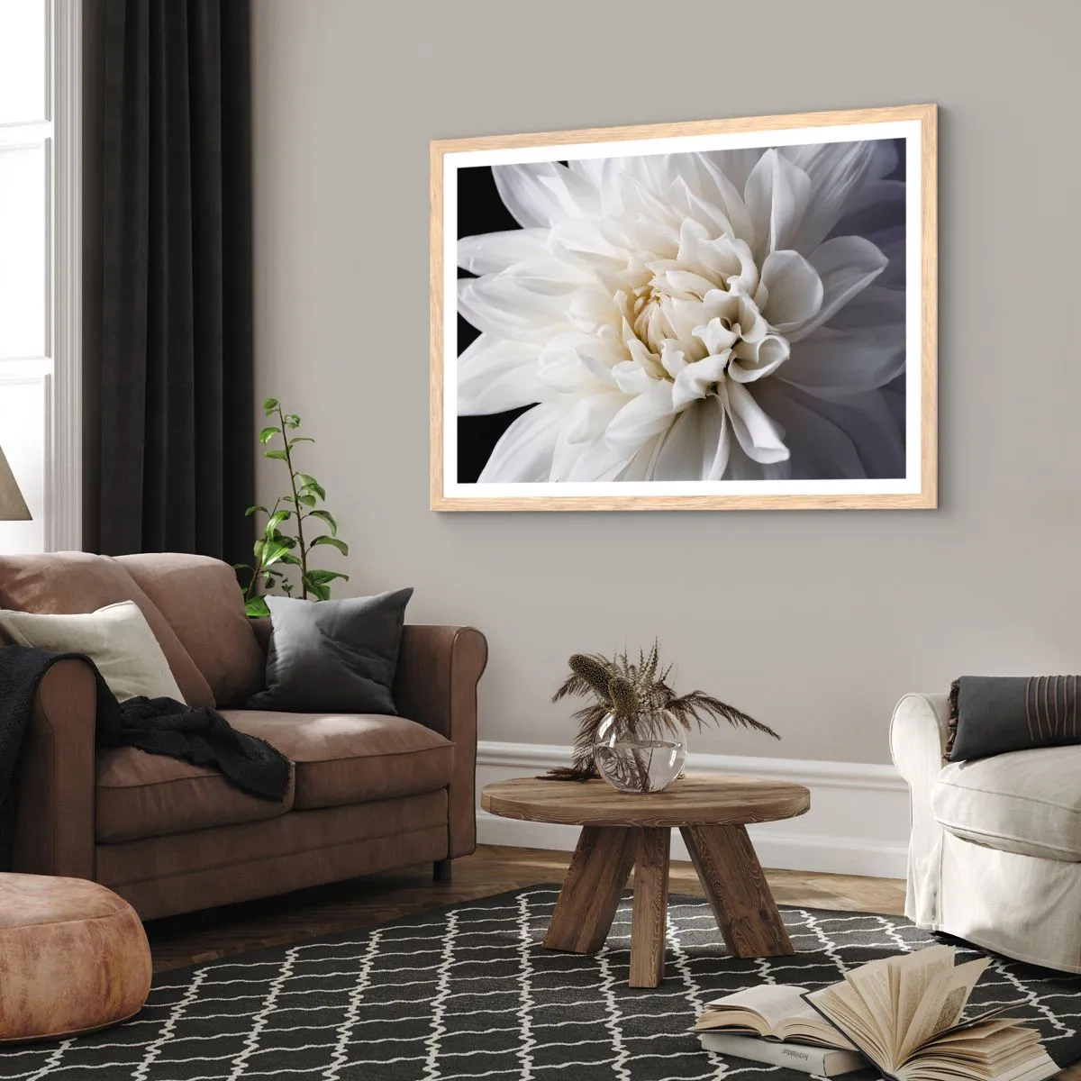 Poster in cornice rovere chiaro - Il mattino della sposa - 50x40 cm