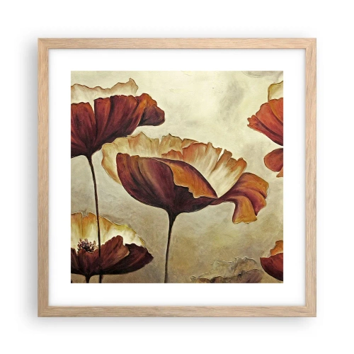 Poster in cornice rovere chiaro - Nei prati e nei campi - 40x40 cm