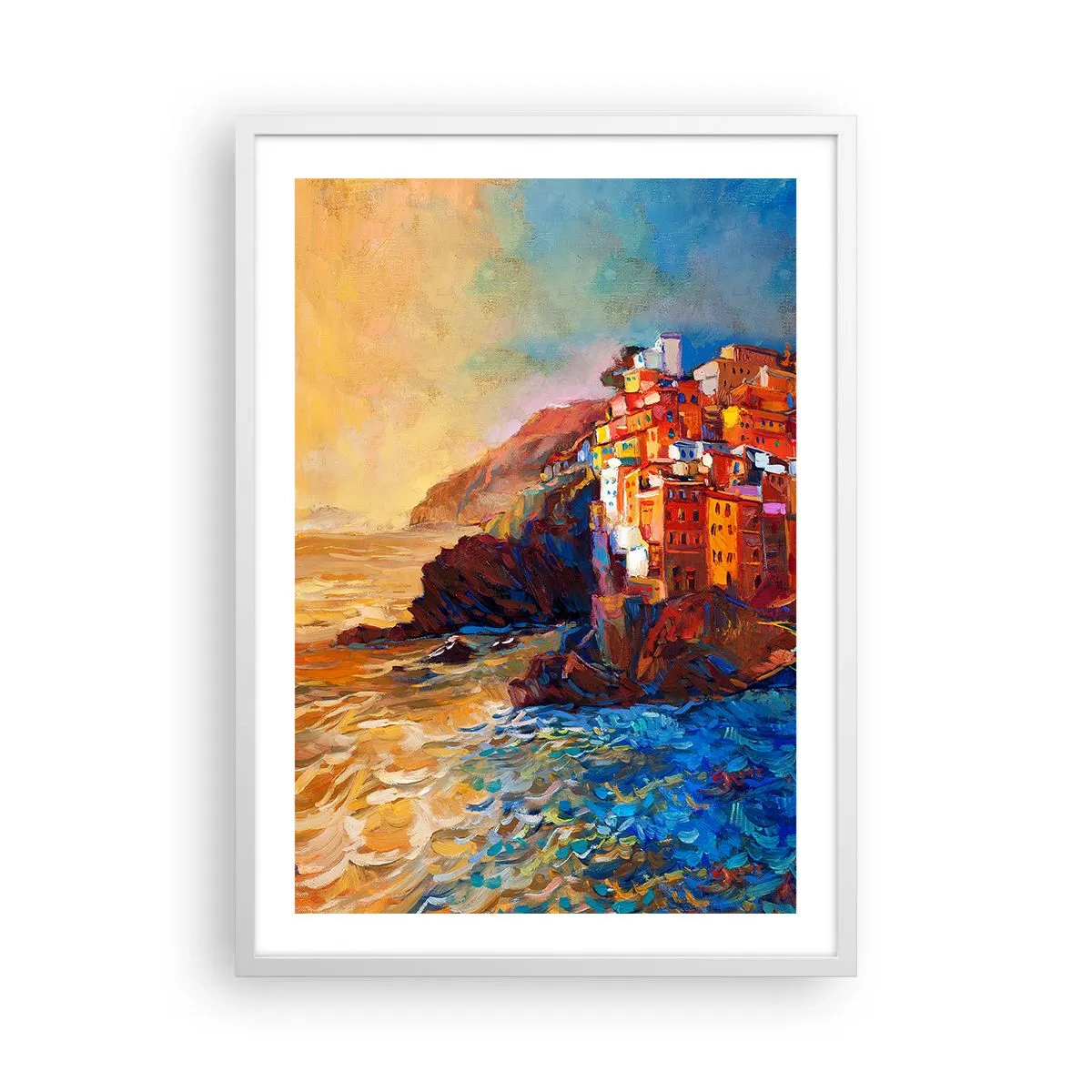 Poster in cornice bianca - Atmosfera italiana - 50x70 cm